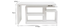 Bureau design pivotant laqu&eacute; blanc brillant L147-217 cm HALTON