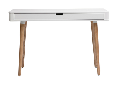 Bureau design scandinave blanc et bois TOTEM