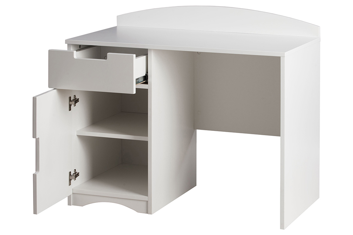 Bureau enfant avec rangements scandinave blanc L100 cm ANTONIN
