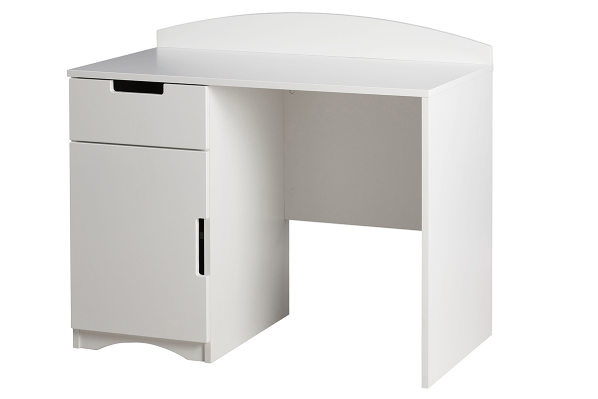 Bureau enfant avec rangements scandinave blanc L100 cm ANTONIN