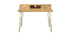 Bureau grav&eacute; en manguier massif et m&eacute;tal dor&eacute; L115 cm LINIUM