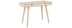 Bureau scandinave 2 tiroirs finition ch&ecirc;ne L100 cm NOHOLI