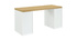 Bureau scandinave avec 2 caissons ferm&eacute;s blancs RACKEL