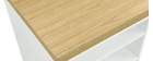 Bureau scandinave avec tiroir et caisson ouvert blancs RACKEL