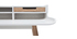 Bureau scandinave bois et blanc 2 tiroirs L140 cm OPUS