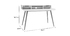 Bureau scandinave bois et blanc 2 tiroirs L140 cm OPUS