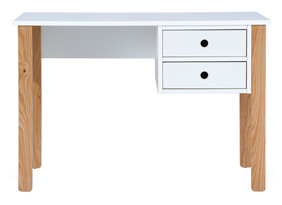 Bureau scandinave enfant blanc et bois PITI - Bureau scandinave enfant blanc et bois PITI