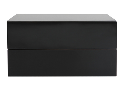 Caisson de rangement design noir 2 tiroirs MAX