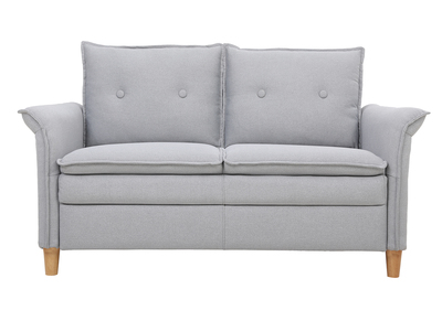 Canapé 2 places en tissu gris clair CLIFF