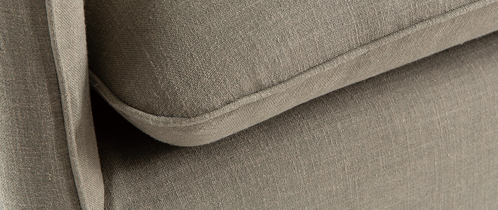 Canap� 3 places d�houssable en lin vert de gris MERLIN