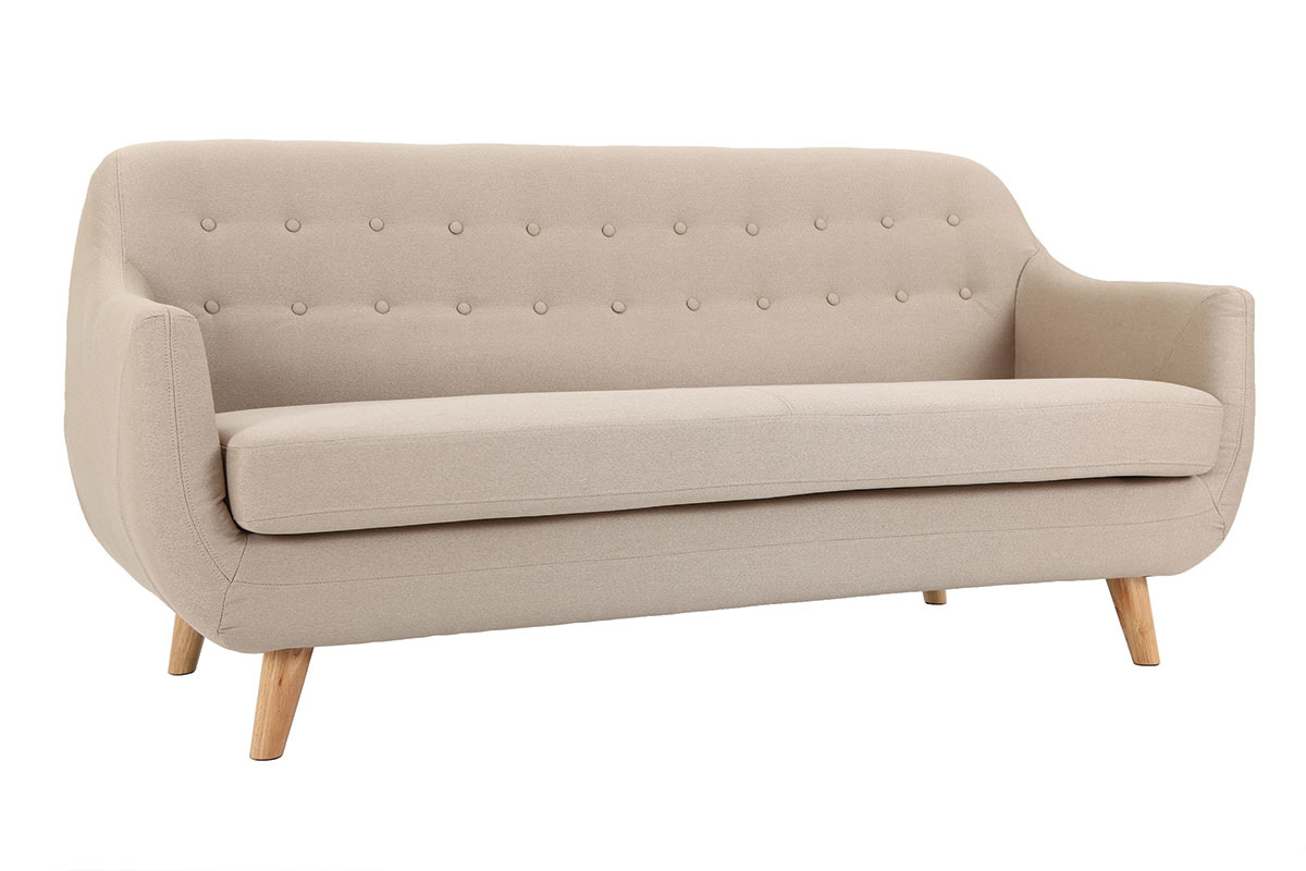 Canap� 3 places design d�houssable beige YNOK