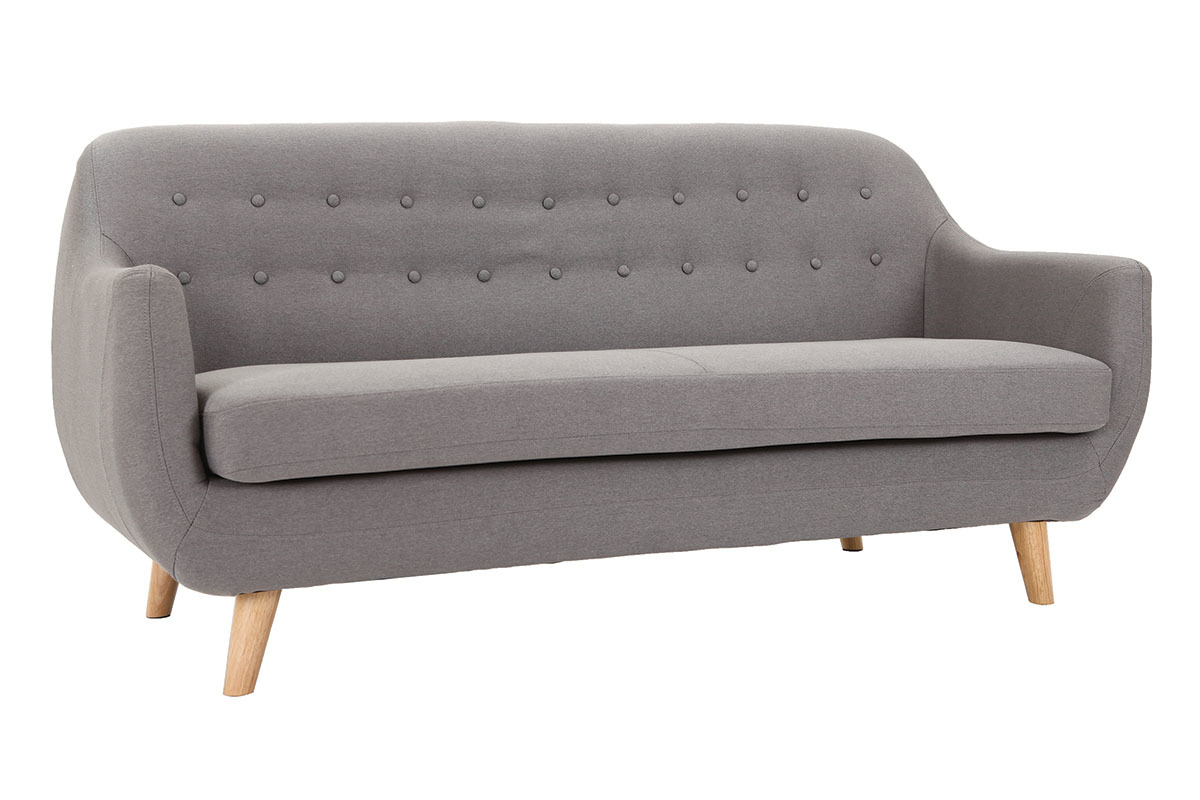 Canap� 3 places design d�houssable gris YNOK