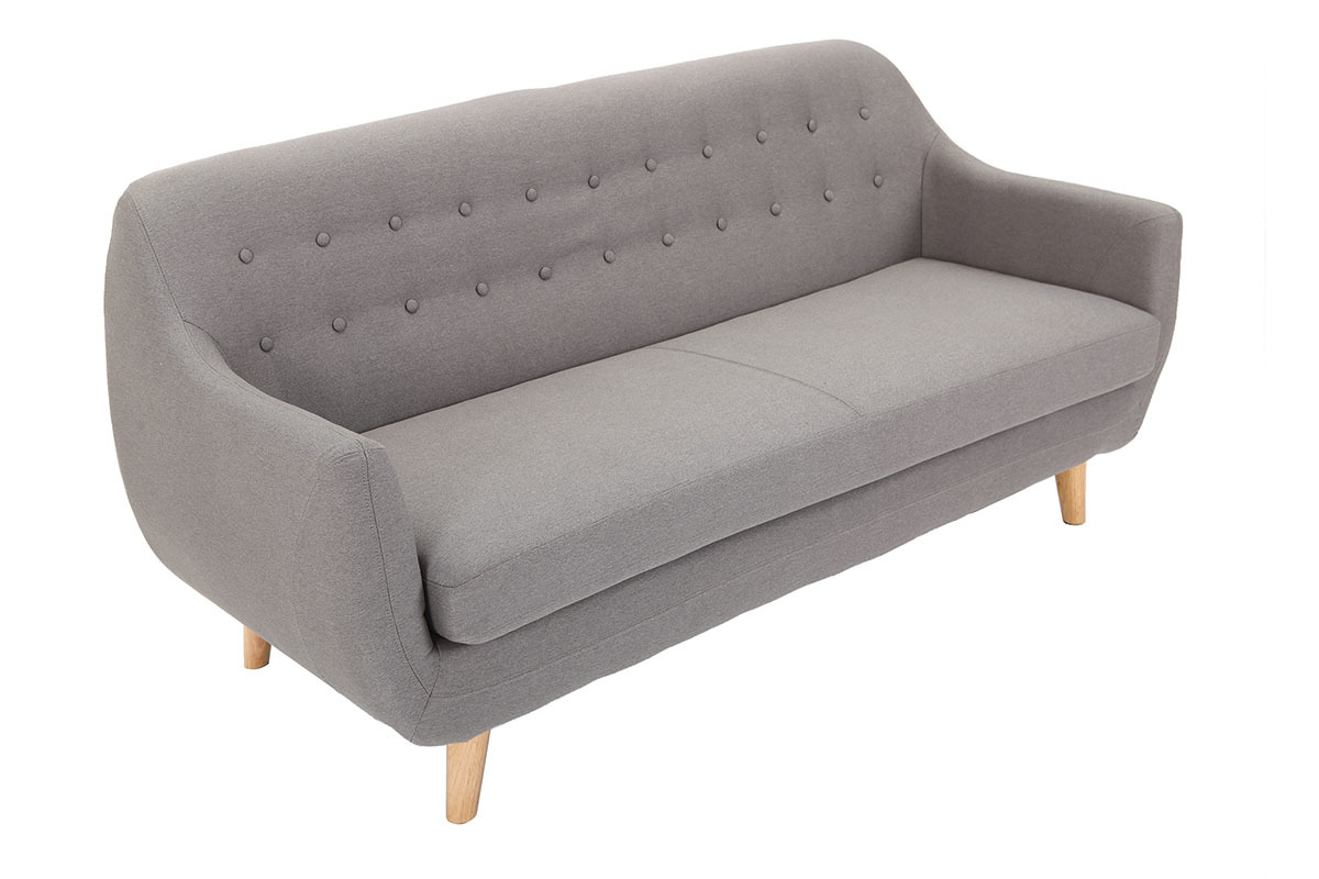 Canap� 3 places design d�houssable gris YNOK
