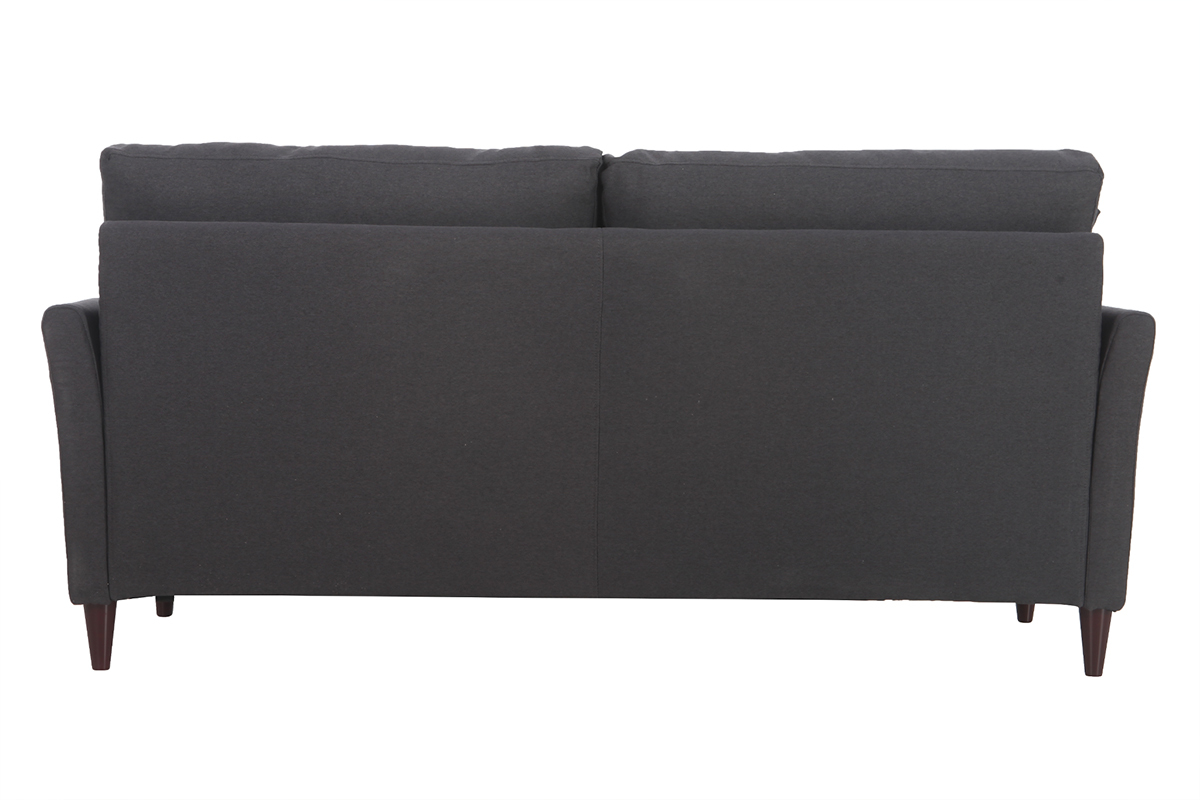 Canap� 3 places design en tissu gris fonc� avec rangement MEDLEY