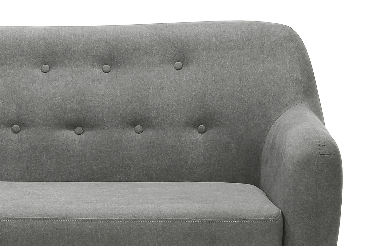 Canap� 3 places design tissu gris ABSOLUTE
