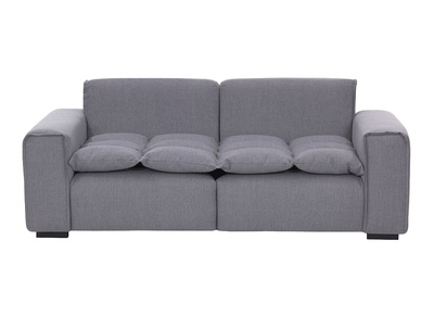 Canap&eacute; 3 places design tissu gris clair MELLOW