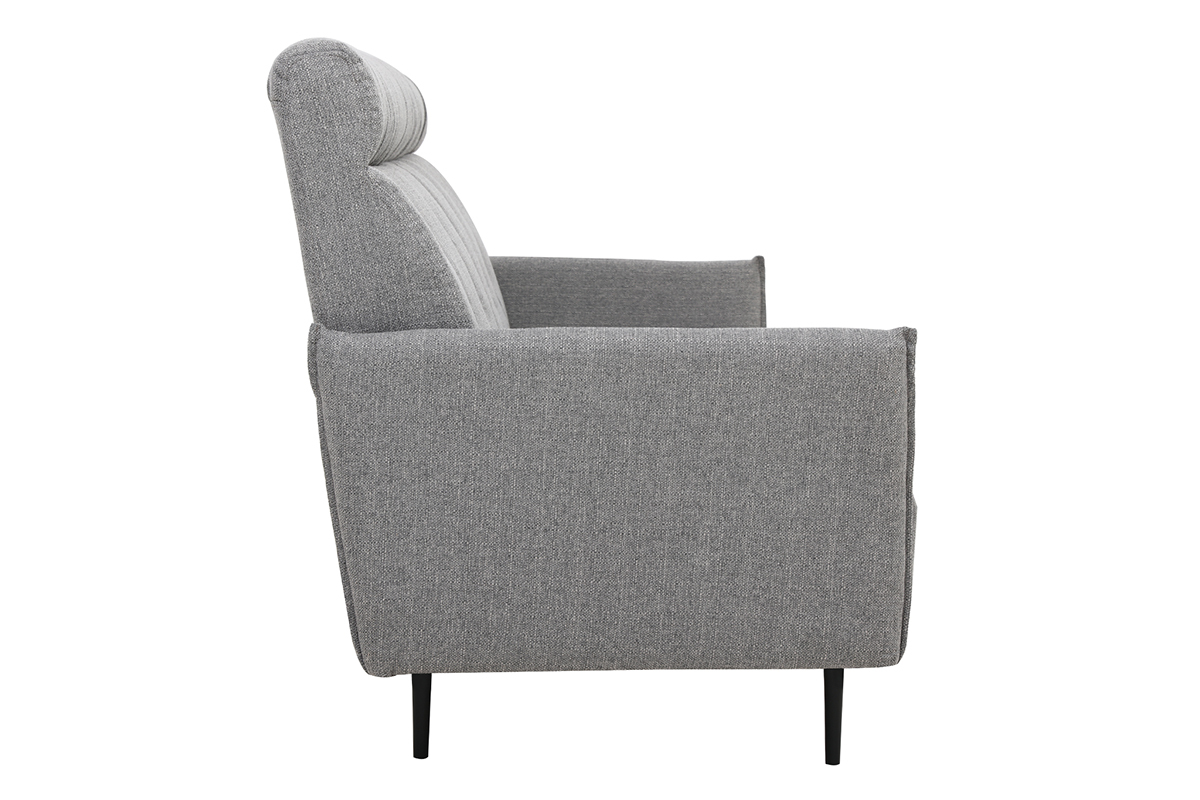 Canap� 3 places en tissu gris clair HIBA