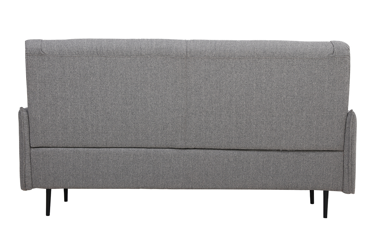Canap� 3 places en tissu gris clair HIBA