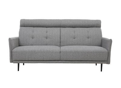 Canap&eacute; 3 places en tissu gris clair HIBA