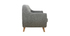 Canap&eacute; 3 places scandinave d&eacute;houssable gris clair et bois YNOK
