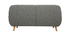 Canap&eacute; 3 places scandinave d&eacute;houssable gris clair et bois YNOK