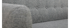 Canap&eacute; 3 places scandinave d&eacute;houssable gris clair et bois YNOK