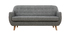 Canap&eacute; 3 places scandinave d&eacute;houssable gris clair et bois YNOK