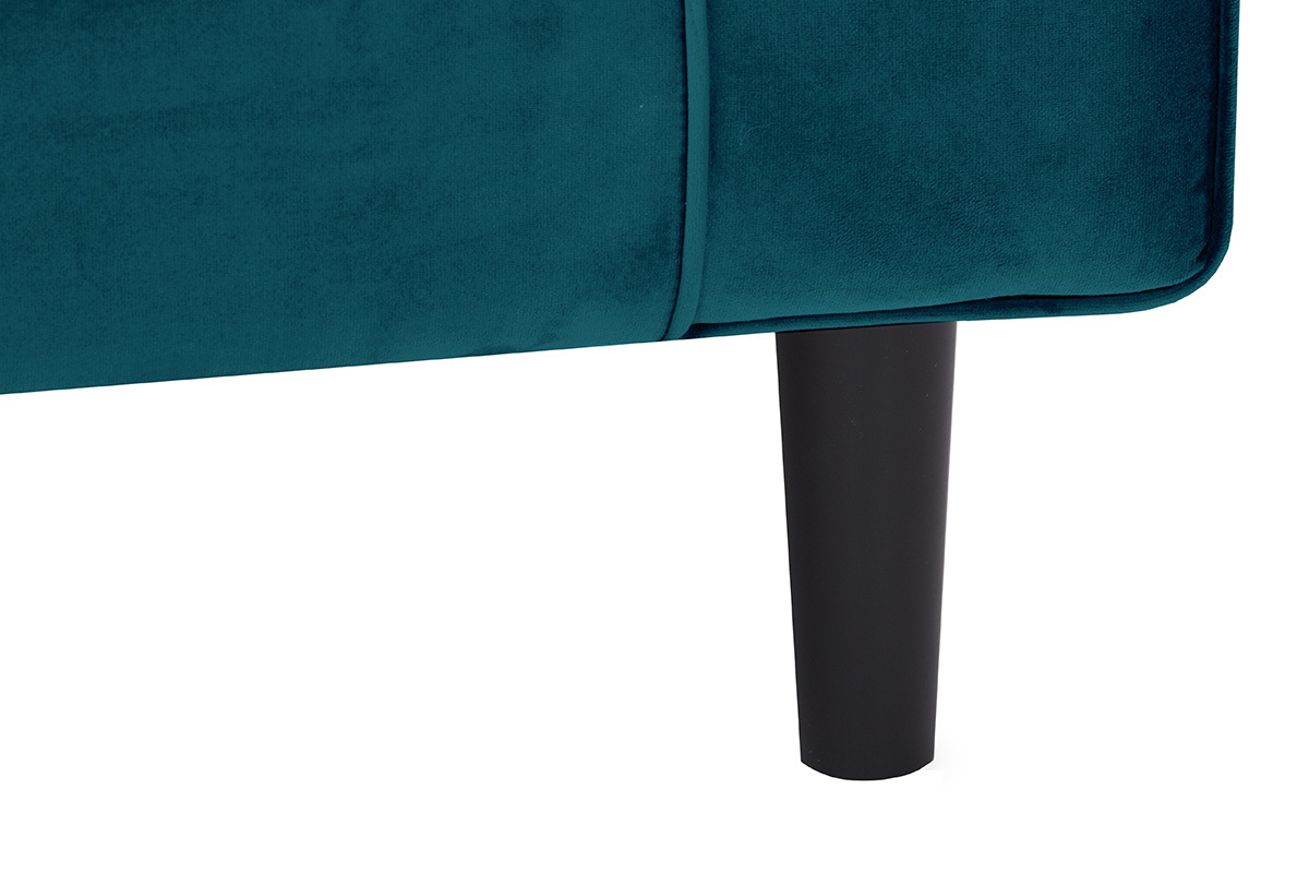 Canap� 3 places velours vert p�trole WILLIAM