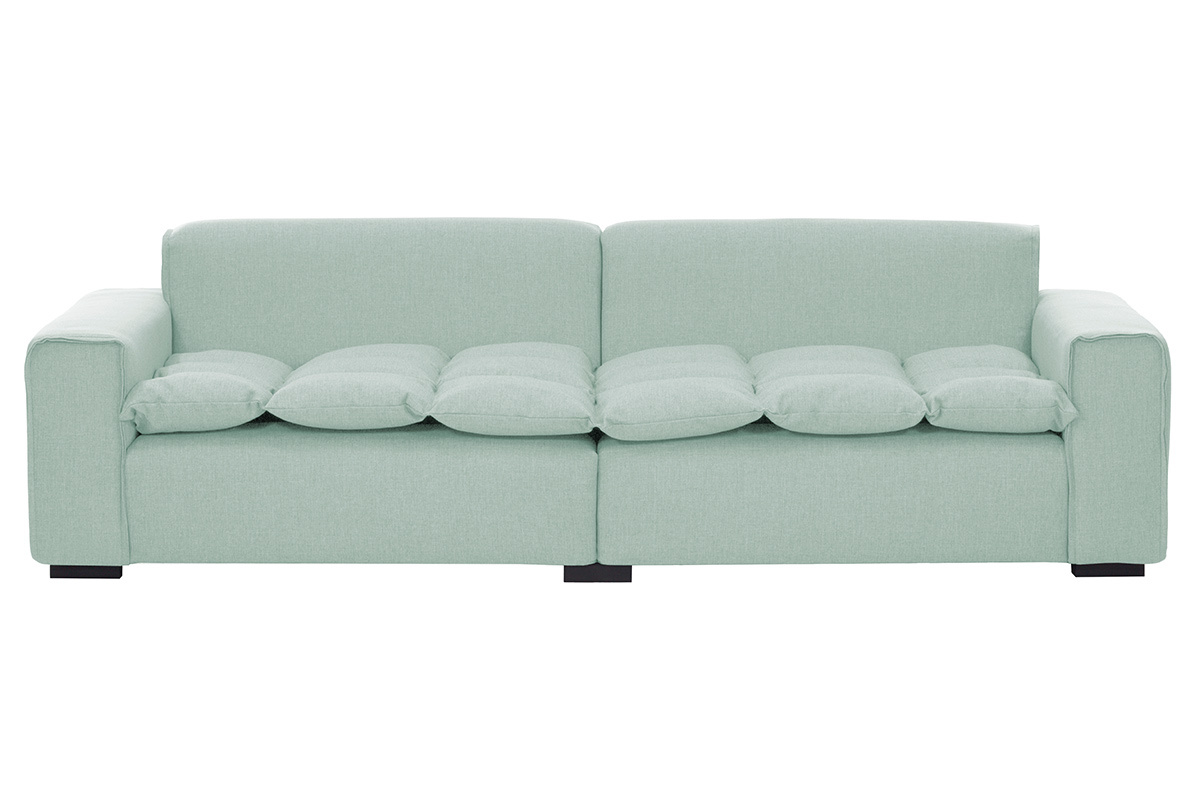Canap� 4 places design tissu vert d'eau MELLOW