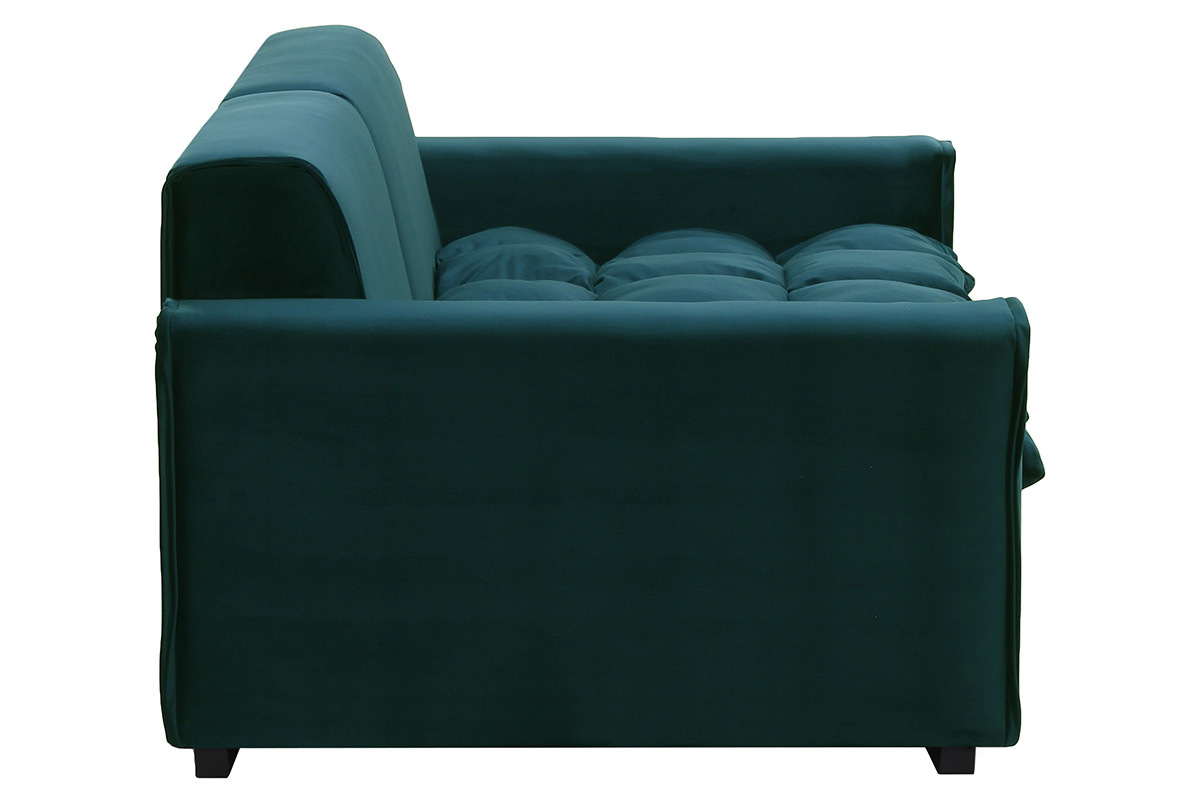 Canap� 4 places design velours vert opale MELLOW