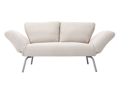 Canap&eacute; convertible 2 places design beige ELMER
