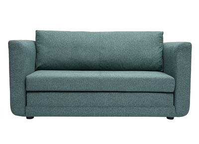 Canapé convertible 2 places en tissu vert de gris LEON