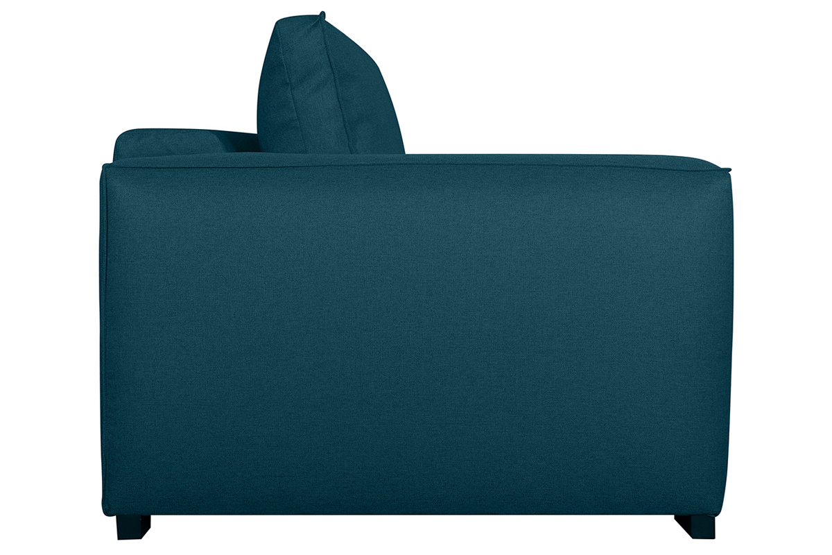 Canap� convertible 3 places bleu canard matelas 10 cm BOLI