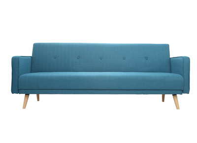 Canap&eacute; convertible 3 places design scandinave bleu ULLA