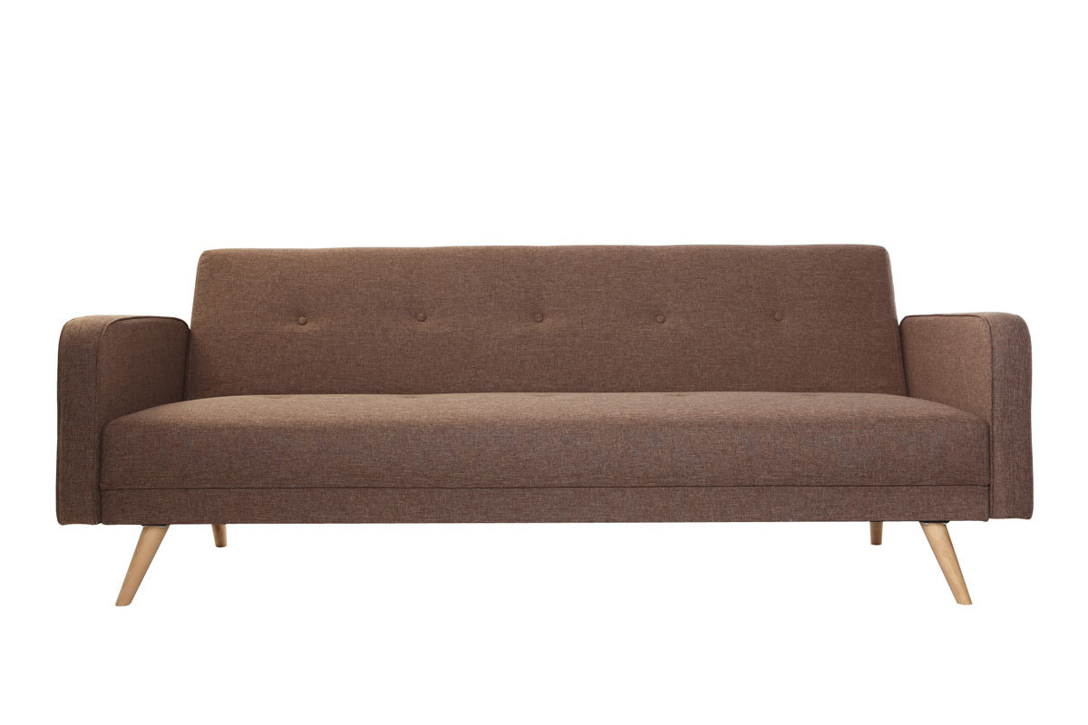 Canap� convertible 3 places design scandinave camel ULLA