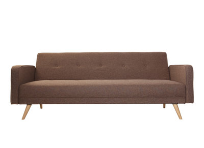 Canap&eacute; convertible 3 places design scandinave camel ULLA