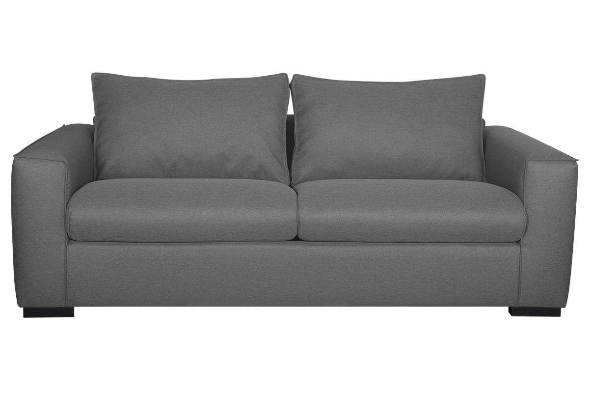 Canap� convertible 3 places gris chin� matelas 10 cm BOLI
