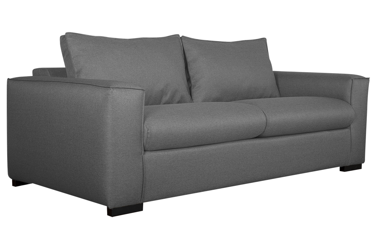 Canap� convertible 3 places gris chin� matelas 10 cm BOLI