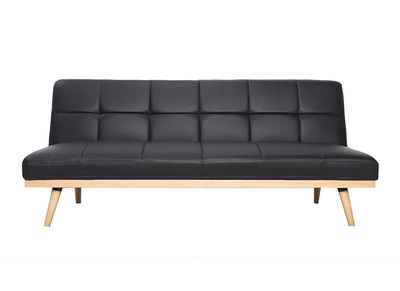 Canap&eacute; convertible 3 places noir SIKKO