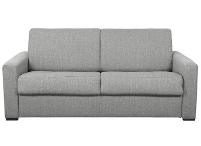 Canap&eacute; convertible avec matelas 140 cm tissu gris DOME