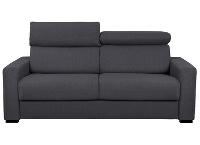 Canap&eacute; convertible avec t&ecirc;ti&egrave;res ajustables velours gris anthracite NORO