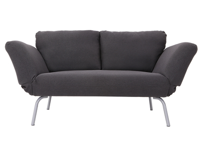 Canap&eacute; convertible design 2 places  gris anthracite ELMER