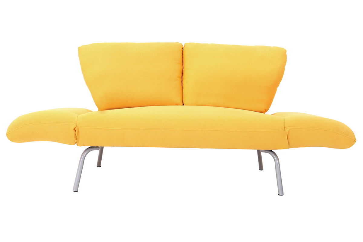 Canap� convertible design 2 places jaune ELMER