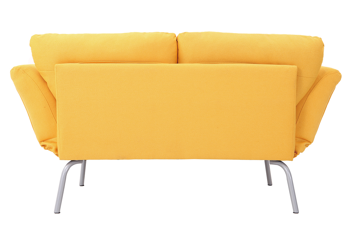 Canap� convertible design 2 places jaune ELMER