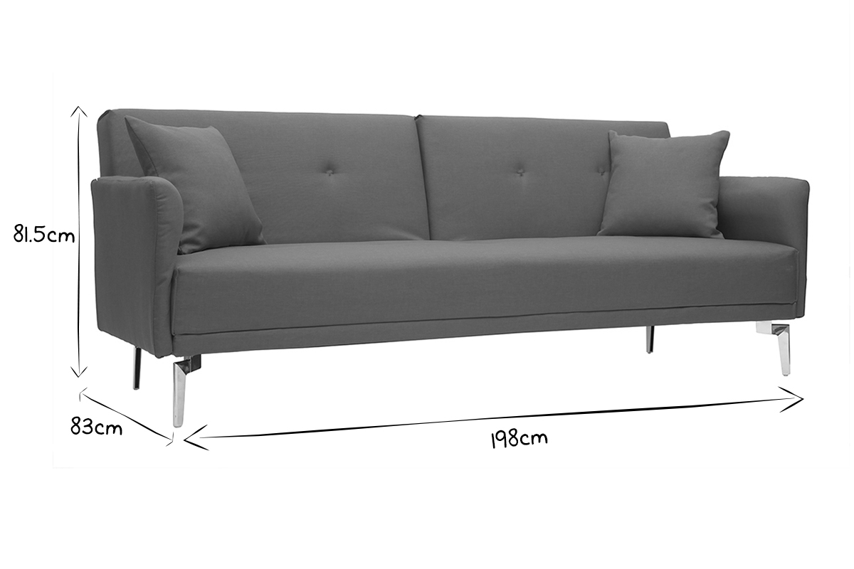 Canap� convertible design 3 places marron clair ELIN