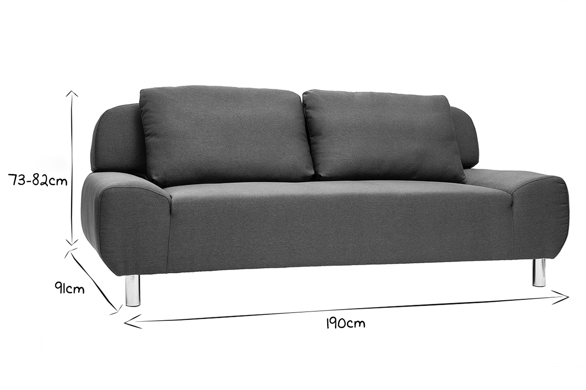 Canap� convertible design gris anthracite TULSA