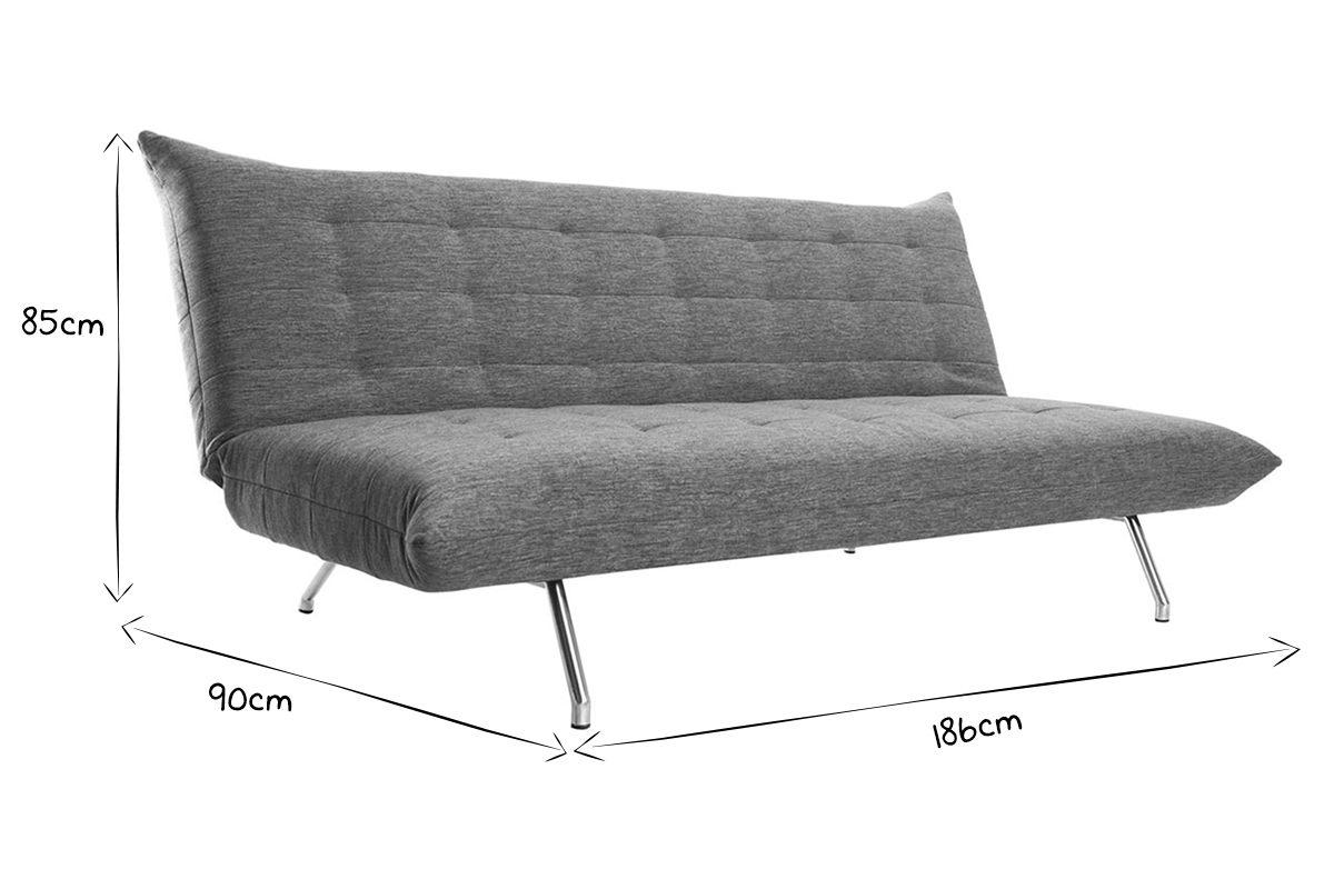 Canap convertible design gris fonc OVE