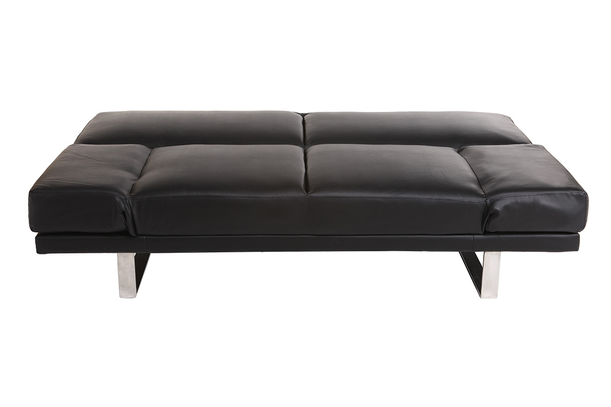 Canap� convertible design noir ATLANTA