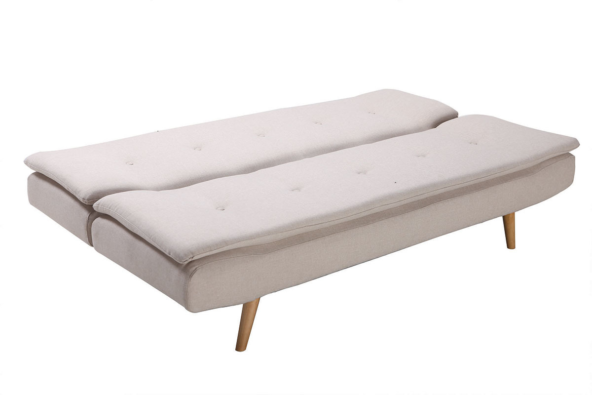 Canap� convertible design scandinave 3 places beige SENSO