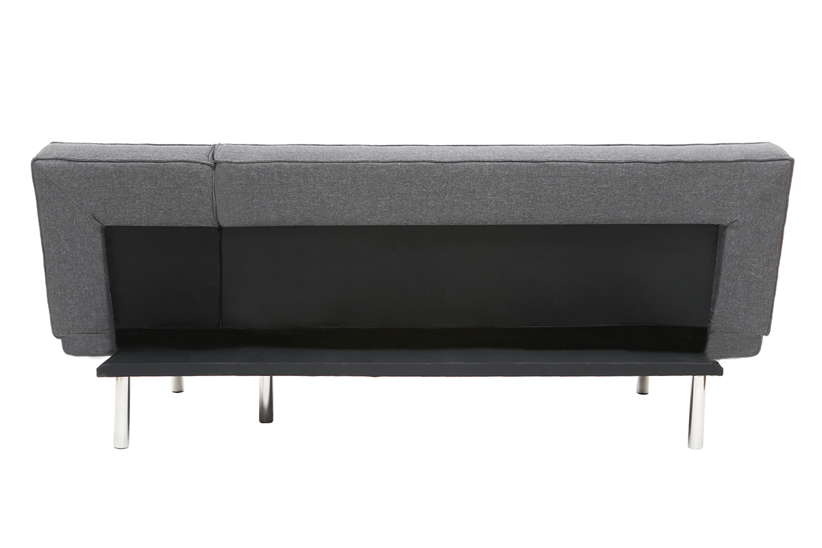 Canap� convertible en tissu gris fonc� LEONARD